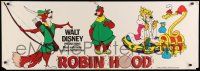 1r010 ROBIN HOOD English 17x48 paper banner '73 Walt Disney's cartoon version!