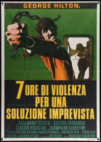 1r428 7 HOURS OF VIOLENCE Italian 1p '73 Michele Massimo Tarantini, art by Giuliano Nistri!