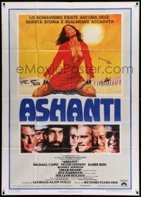 1r447 ASHANTI Italian 1p '79 Michael Caine, Peter Ustinov, art of sexy chained woman!