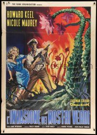 1r489 DAY OF THE TRIFFIDS Italian 1p '63 classic English sci-fi horror, different monster art!
