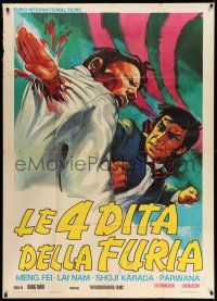 1r536 HANDS OF DEATH Italian 1p '73 gruesome kung fu art of guy punching through man's chest!