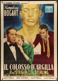 1r538 HARDER THEY FALL Italian 1p '58 Ciriello art of Bogart, Steiger, Sterling & boxer Mike Lane!