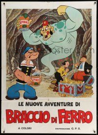 1r582 LE NUOVE AVVENTURE DI BRACCIO DI FERRO Italian 1p '77 Popeye, Olive Oyl & Wimpy with genie!