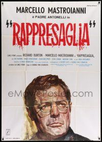 1r597 MASSACRE IN ROME Italian 1p '73 Rappresaglia, Gasparri art of priest Marcello Mastroianni!