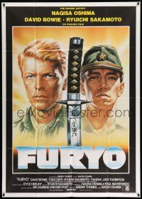 1r600 MERRY CHRISTMAS MR. LAWRENCE Italian 1p '83 cool different art of David Bowie & Sakamoto!