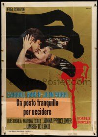 1r614 PARANOIA Italian 1p '70 Umberto Lenzi, wild Calma art of hand silhouette with blood!