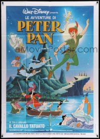 1r617 PETER PAN Italian 1p R87 Walt Disney animated cartoon fantasy classic, great art!