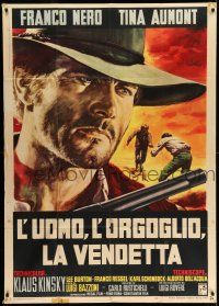 1r624 PRIDE & VENGEANCE Italian 1p '67 best spaghetti western art of Franco Nero as Django!