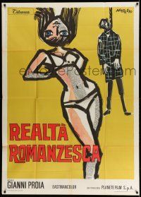 1r636 REALITIES AROUND THE WORLD Italian 1p '69 wild Manfredo art of odd sexy woman & hanged man!