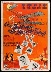 1r680 THOSE MAGNIFICENT MEN IN THEIR FLYING MACHINES Italian 1p '65 different Nistri airplane art!