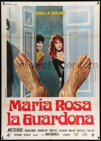 1r699 WHAT THE CHAMBERMAID SAW Italian 1p '74 Maria Rosa la guardona, art of sexy Isabella Biagini!