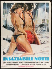 1r706 WOMEN WITHOUT INNOCENCE Italian 1p '79 Ferrari art of sexy near-naked Lina Romay!