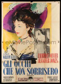 1r045 CARRIE Italian 2p '52 different Ercole Brini art of beautiful Jennifer Jones, William Wyler!