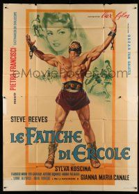 1r064 HERCULES Italian 2p '59 Giuliano Nistri art of the world's mightiest man Steve Reeves!