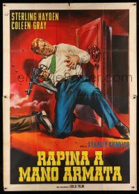 1r070 KILLING Italian 2p R64 Stanley Kubrick classic film noir, Casaro art of Hayden shot by safe!