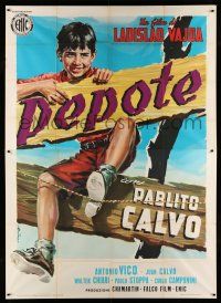 1r098 UNCLE HYACINTH Italian 2p '59 Angelo Cesselon art of young Pablito Calvo as Pepote!