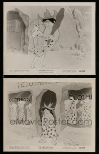 1s911 FIRST BAD MAN 2 8x10 stills '55 great images from Tex Avery caveman western!