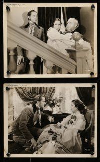 1s447 BARRETTS OF WIMPOLE STREET 8 8x10 stills '34 Charles Laughton, Fredric March & Norma Shearer