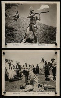 1s381 CHIEF CRAZY HORSE 9 8x10 stills '55 Native American Indian Victor Mature smashed Custer!