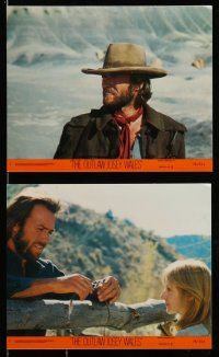 1s018 OUTLAW JOSEY WALES 8 8x10 mini LCs '76 Clint Eastwood w/ sexy Sandra Locke, Chief Dan George!