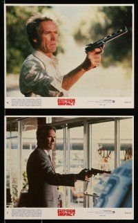 1s023 SUDDEN IMPACT 8 8x10 mini LCs '83 Clint Eastwood candid, pretty Sondra Locke, Paul Drake!