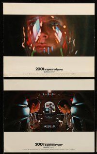 1s001 2001: A SPACE ODYSSEY 11 color English FOH LCs '68 Kubrick, 3 w/art by Bob McCall, Cinerama!