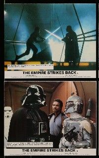 1s011 EMPIRE STRIKES BACK 8 color English FOH LCs '83 George Lucas classic, Luke, Leia, Darth Vader!