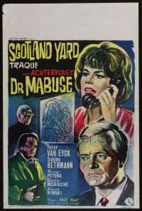 1t700 DR MABUSE VS SCOTLAND YARD Belgian '63 Paul May directed mystery, Peter Van Eyck