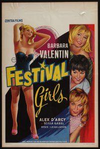 1t712 FESTIVAL GIRLS Belgian '60 sexy blonde Barbara Valentine goes wild at the Riviera!
