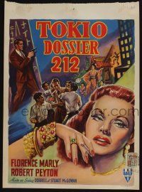 1t828 TOKYO FILE 212 Belgian '51 cool art of secret agents in Japan, sexy smoking Florence Marly!