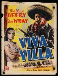 1t835 VIVA VILLA Belgian R50s great close up of serious Wallace Beery as Pancho!