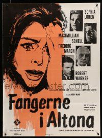1t470 CONDEMNED OF ALTONA Danish '63 Sophia Loren, Maximilian Schell, Fredric March, Robert Wagner