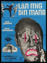 1t481 GOOD NEIGHBOR SAM Danish '64 different art of Jack Lemmon, Romy Schneider & Dorothy Provine!