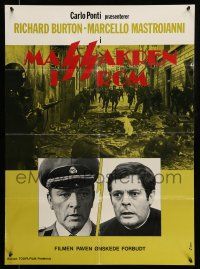 1t499 MASSACRE IN ROME Danish '74 Rappresaglia, image of Richard Burton & Marcello Mastroianni!