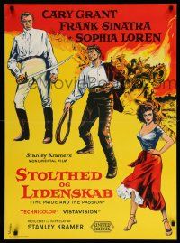 1t510 PRIDE & THE PASSION Danish '59 Wenzel art of Cary Grant, Frank Sinatra, sexy Sophia Loren!