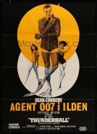 1t539 THUNDERBALL Danish R60s art of Sean Connery as secret agent James Bond 007!