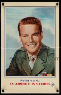 1t026 IN LOVE & WAR Italian photobusta '58 wonderful portrait of U.S. Marine Robert Wagner!