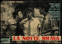 1t030 ON ANY STREET Italian photobusta '59 La notte brava, Mauro Bolognini, Italian teen sex!