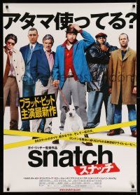 1t251 SNATCH Japanese 29x41 '00 Brad Pitt, Statham, Benicio Del Toro, white background design!