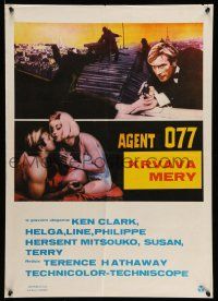 1t572 AGENT 077 MISSION BLOODY MARY Yugoslavian 20x28 '65 Grieco's Agente 077 missione Bloody Mary
