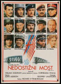 1t582 BRIDGE TOO FAR Yugoslavian 20x28 '77 Michael Caine, Sean Connery, Dirk Bogarde, Attenborough