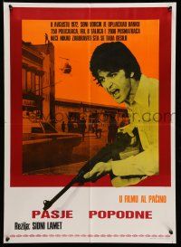 1t598 DOG DAY AFTERNOON Yugoslavian 20x28 '75 different image of Al Pacino with gun, crime classic