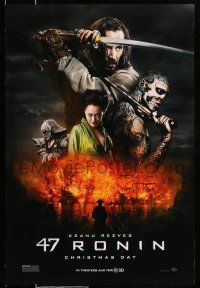1w013 47 RONIN teaser DS 1sh '13 Keanu Reeves w/sword, Hiroyuki Sanada, Rick Genest!