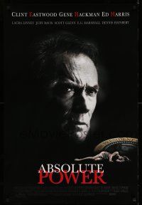1w019 ABSOLUTE POWER 1sh '97 great image of star & director Clint Eastwood!