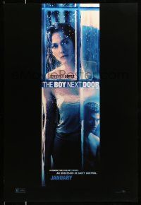 1w122 BOY NEXT DOOR teaser DS 1sh '15 great image of sexy Jennifer Lopez behind window, Guzman!