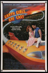 1w217 EARTH GIRLS ARE EASY 1sh '89 completely different image of just Geena Davis in bikini!