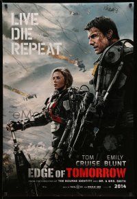 1w220 EDGE OF TOMORROW 2014 teaser DS 1sh '14 Tom Cruise & Emily Blunt, live, die, repeat!