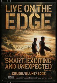 1w222 EDGE OF TOMORROW reviews teaser DS 1sh '14 Tom Cruise & Emily Blunt, live on the edge!
