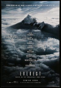 1w240 EVEREST teaser DS 1sh '15 cool image of the massive mountain rising over the clouds!