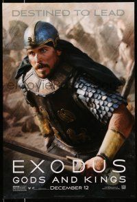 1w244 EXODUS: GODS & KINGS style E teaser DS 1sh '14 close-up of Christian Bale as Moses!